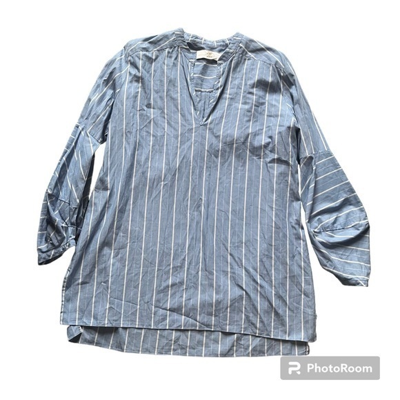 REVOLVE Tops - Amanda Uprichard by REVOLVE blue and white pinstripe blouse